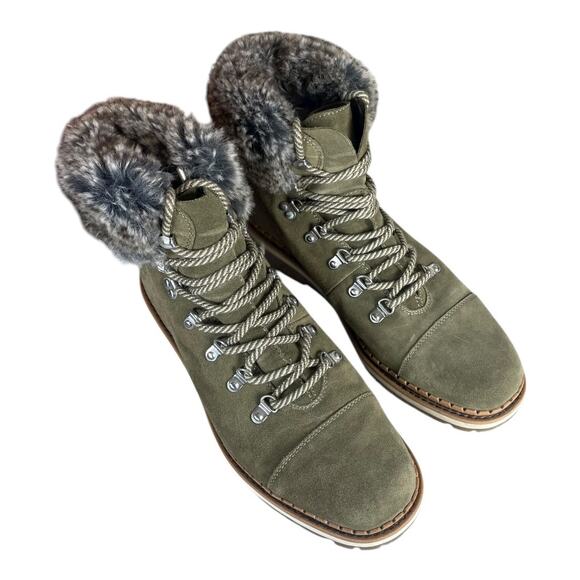 Sam Edelman Women’s Bowen Combat Green Suede Boots Size-10 - Picture 8 of 9